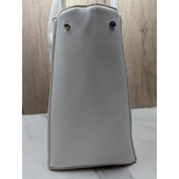 Kenneth Cole Reaction Purse Tote HandBag White/With Floral Print Double Handles - Picture 4 of 10